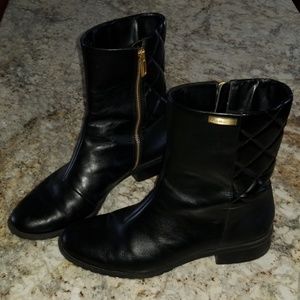 Calvin Klein black leather boots